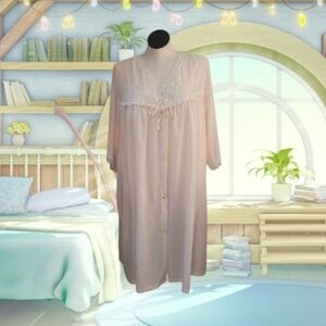 80s Lightweight Pale Pink Robe
